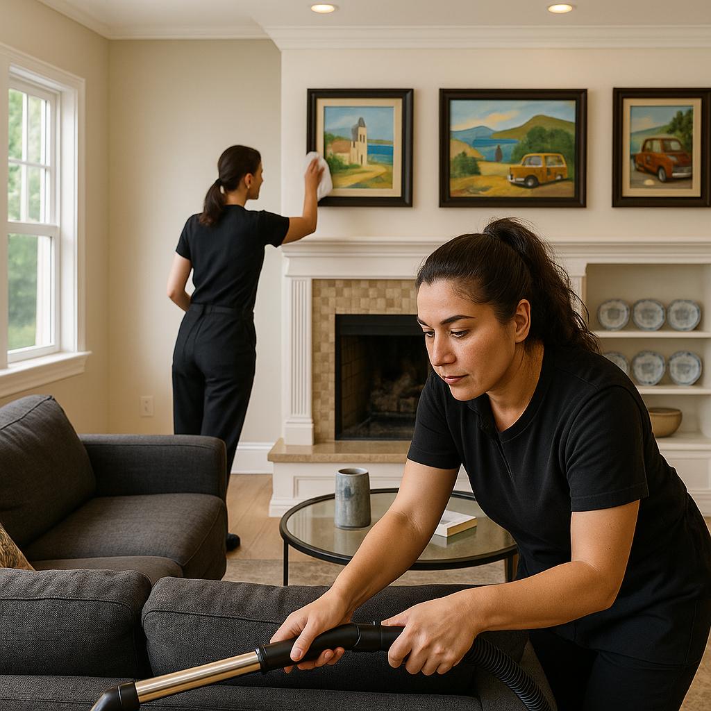 Wiping down frames and surfaces